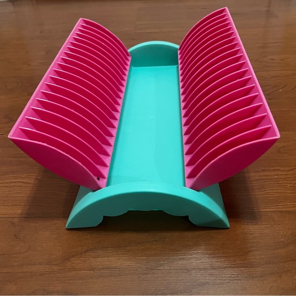 Ratan Dish Rack | Pink and Blue - Picture 7 of 7
